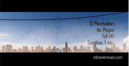 City Trailer Video Displays template preview