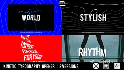 Clap Stomp Typography Titles template preview