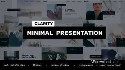 Clarity // Minimal Presentation - Clean Promo Video Displays template preview