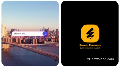 Classic Flat Search Logo Logo Stings template preview