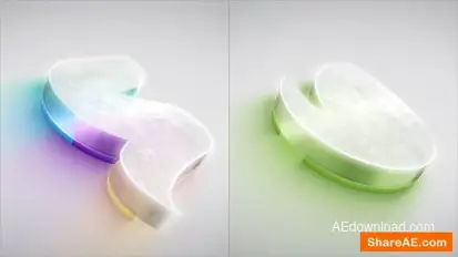 Clean 3D Glass Logo Reveal Intro Logo Stings template preview
