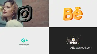 Clean 3D Logo Logo Stings template preview