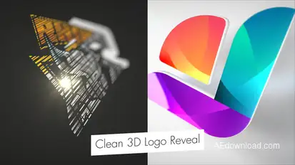 Clean 3D Logo Reveal Logo Stings template preview