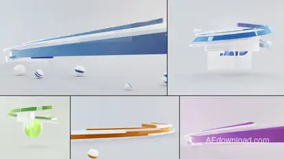 Clean Abstract Streaks Reveal Logo Stings template preview