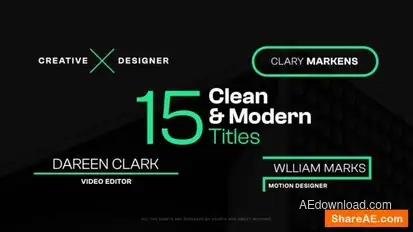 Videohive Clean and Modern Titles Titles template preview