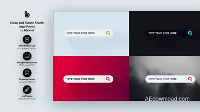 Clean and Simple Search Logo Reveal Logo Stings template preview