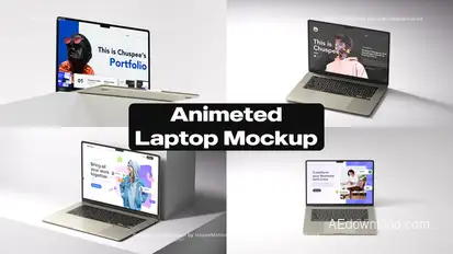 Clean Animated Laptop Mockup Product Promo template preview