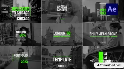 Clean Big Titles Titles template preview