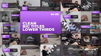 Clean Big Titles Lower Thirds Titles template preview