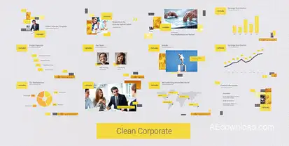 Clean Corporate Video Displays template preview