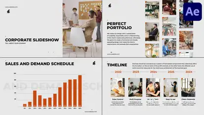 Clean Corporate Annual Report for After Effects Openers template preview