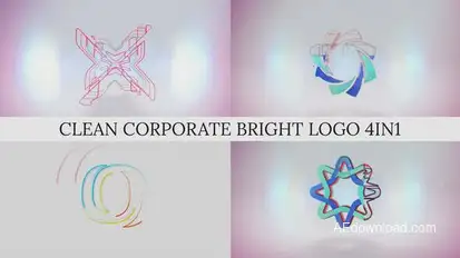 Clean Corporate Bright Logo 4in1 Logo Stings template preview