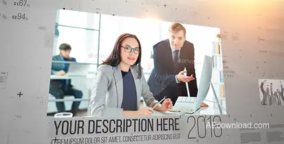 Clean Corporate Presentation Video Displays template preview