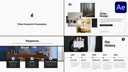 Clean Corporate Presentation for After Effects Openers template preview