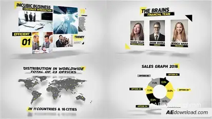 Clean Corporate Presentation Video Displays template preview