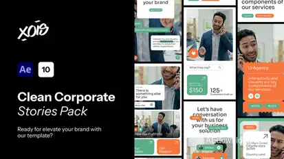 Clean Corporate Promo Stories Pack Openers template preview