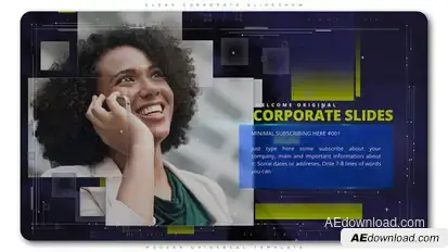 Clean Corporate Slideshow Openers template preview