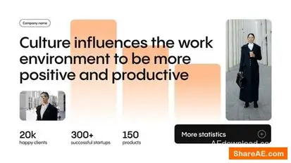 Clean Corporate Slideshow Openers template preview