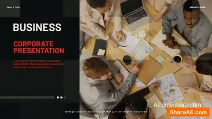 Clean Corporate Slideshow Openers template preview