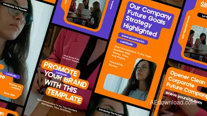 Clean Corporate Slideshow Stories Pack Elements template preview