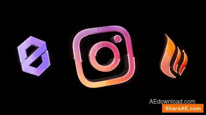 Clean Dark Corporate Logo Logo Stings template preview