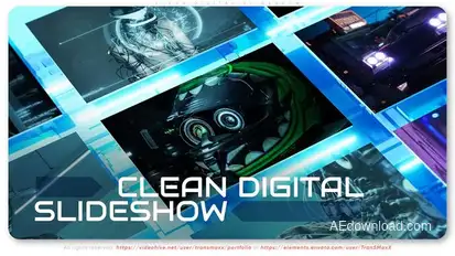 Clean Digital Slideshow Video Displays template preview