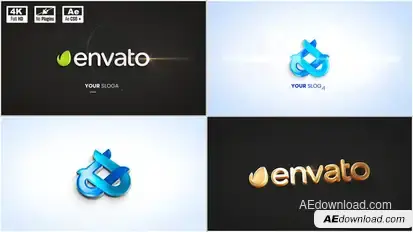 Clean Extrude Logo Animation Logo Stings template preview