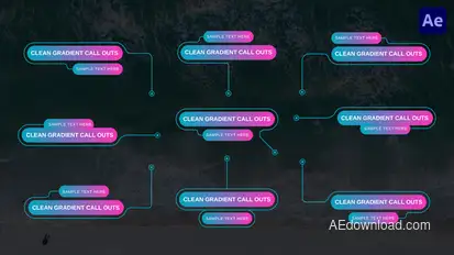 Clean Gradient Call Outs | After Effect Titles template preview