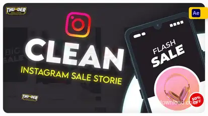 Clean Instagram Sale Stories Pack Product Promo template preview