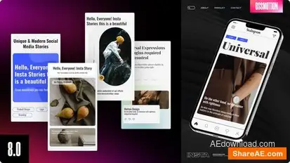 Clean Instagram Stories Openers template preview