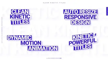 Clean Kinetic Titles Titles template preview