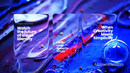 Clean Liquid Glass Titles Titles template preview