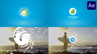 Clean Liquid Logo for After Effects Logo Stings template preview