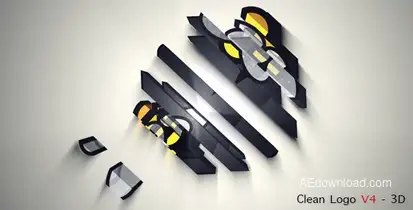 Clean Logo V4 - 3D Logo Stings template preview