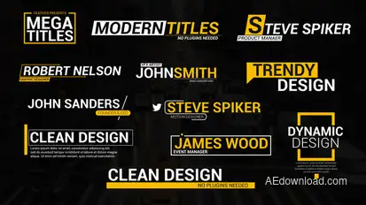 Clean Lower Third Titles Elements template preview
