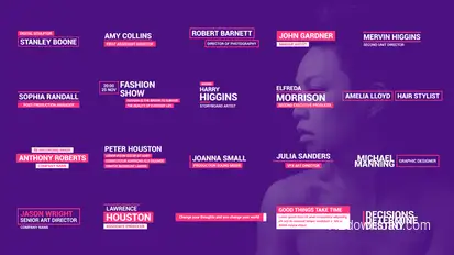 Clean Lower Thirds Titles template preview