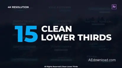 Clean Lower Thirds Titles template preview