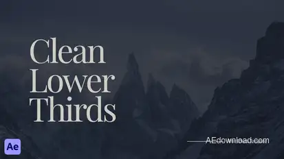 Clean Lower Thirds Elements template preview