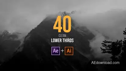 Clean Lower Thirds Elements template preview