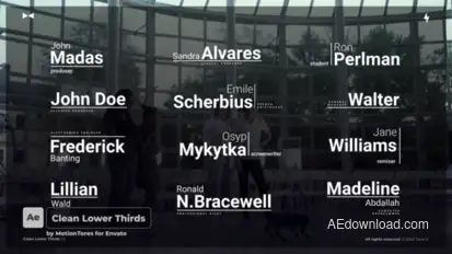 Clean Lower Thirds _AE Elements template preview