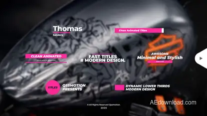 Clean Lower Thirds I Titles Titles template preview