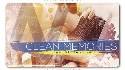 Clean Memories Inks Slideshow Video Displays template preview