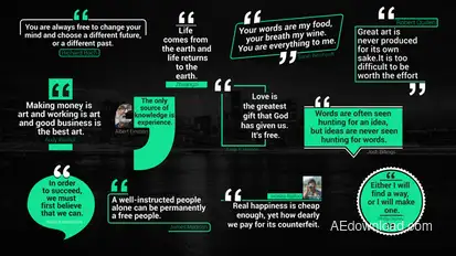 Clean Minimal Quotes Elements template preview