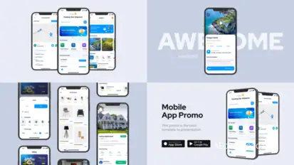 Clean Mobile App Promo Product Promo template preview