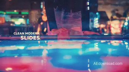 Clean Modern Slides Video Displays template preview