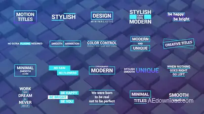 Clean Motion Titles Titles template preview
