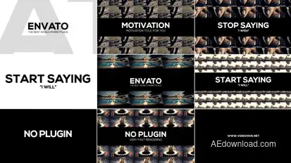 Clean Motivation Title Video Displays template preview