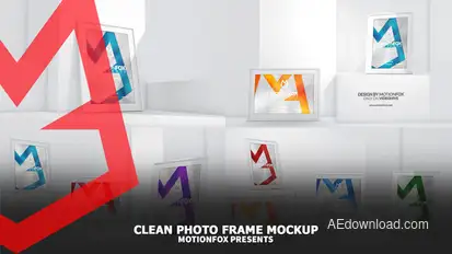 Clean Photo Frames Mockup Video Displays template preview