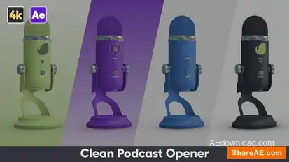 Clean Podcast Opener Openers template preview