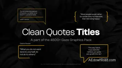 Clean Quotes Text Titles II Titles template preview